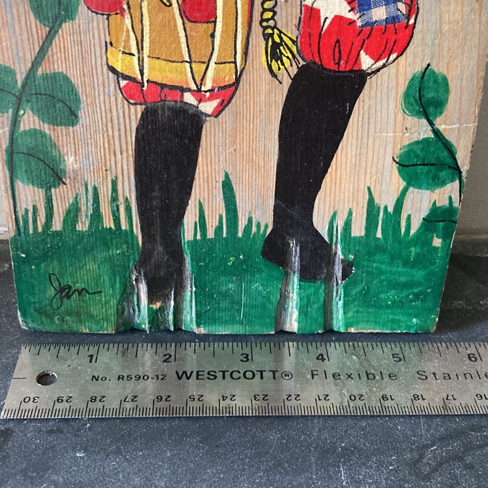 Vintage painting on wood - Picture 11 of 11